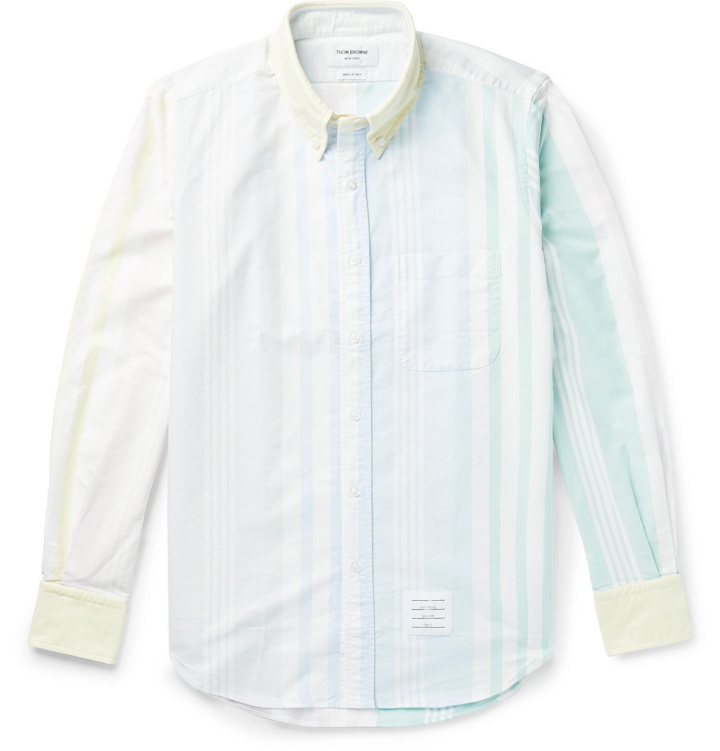 Photo: Thom Browne - Fun Mix Button-Down Collar Striped Cotton Oxford Shirt - Multi
