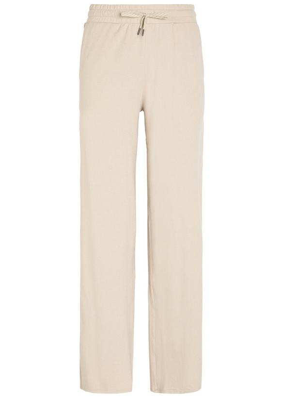 Photo: Vuori Halo Essential Wide-leg Jersey Sweatpants Ecru