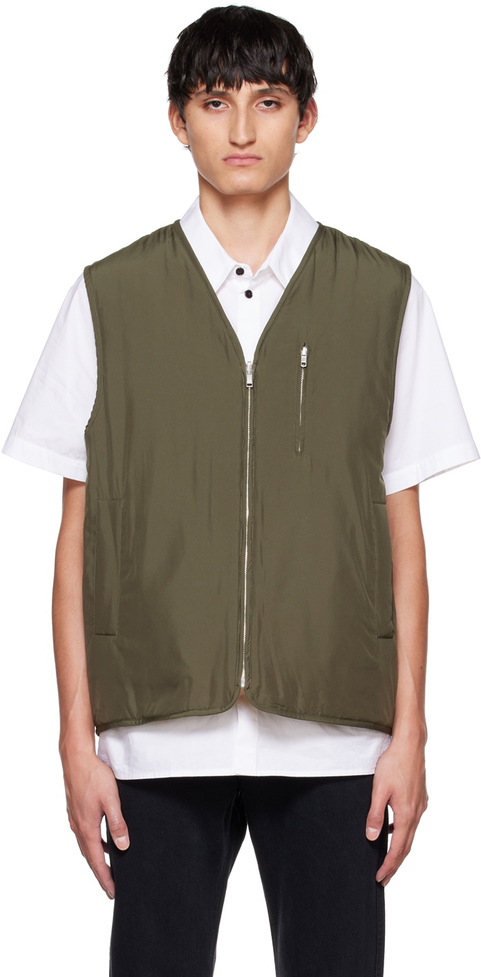 Helmut Lang Khaki Padded Vest Helmut Lang