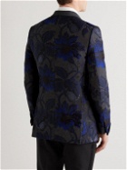 Brioni - Slim-Fit Shawl-Collar Cotton-Blend Jacquard Tuxedo Jacket - Black