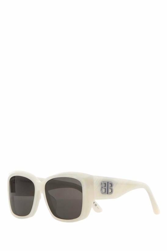Photo: Balenciaga White Acetate Sunglasses