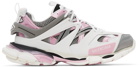 Balenciaga White & Pink Track Sneakers