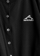 Alexanderwang.t Logo Cropped Perforated Jersey Cardigan Black