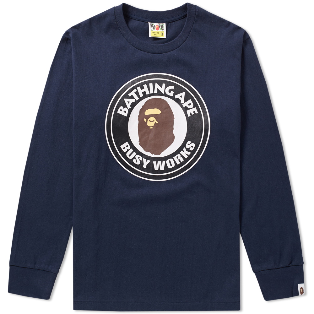 A Bathing Ape Long Sleeve Busy Works Tee A Bathing Ape