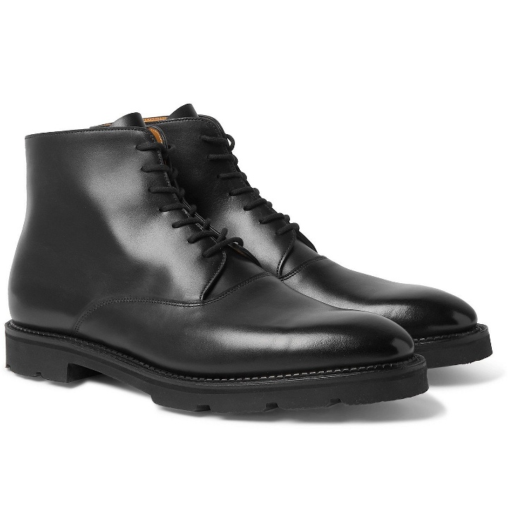 Photo: John Lobb - Burrow Leather Boots - Black