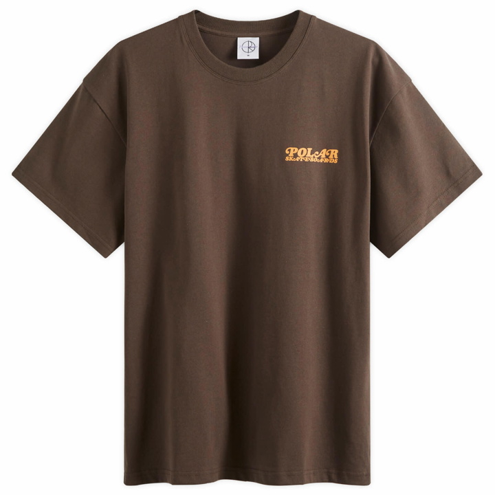 Photo: Polar Skate Co. Men's Fields T-Shirt in Chocolate