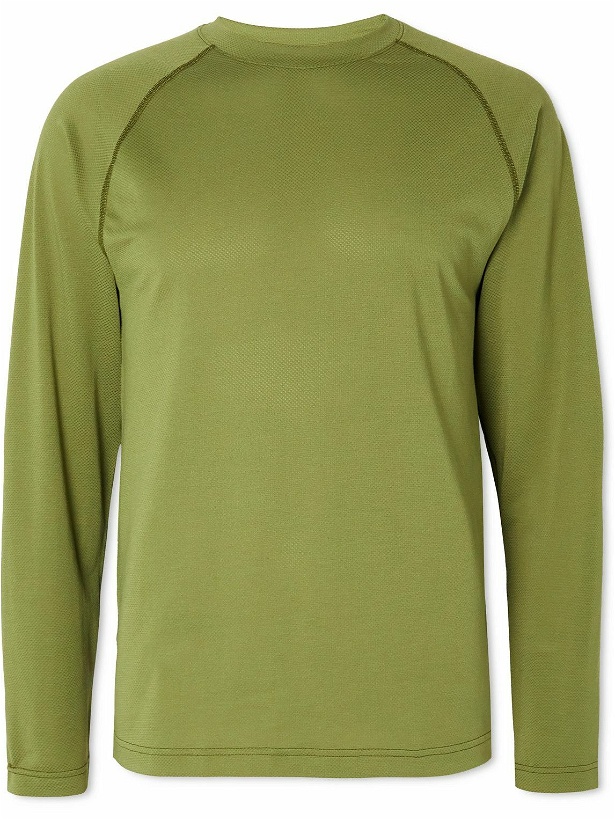 Photo: Outdoor Voices - Fast-Track Stretch-Jersey Training Top - Green