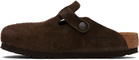 Birkenstock Brown Regular Boston Soft Footbed Slip-on Loafers