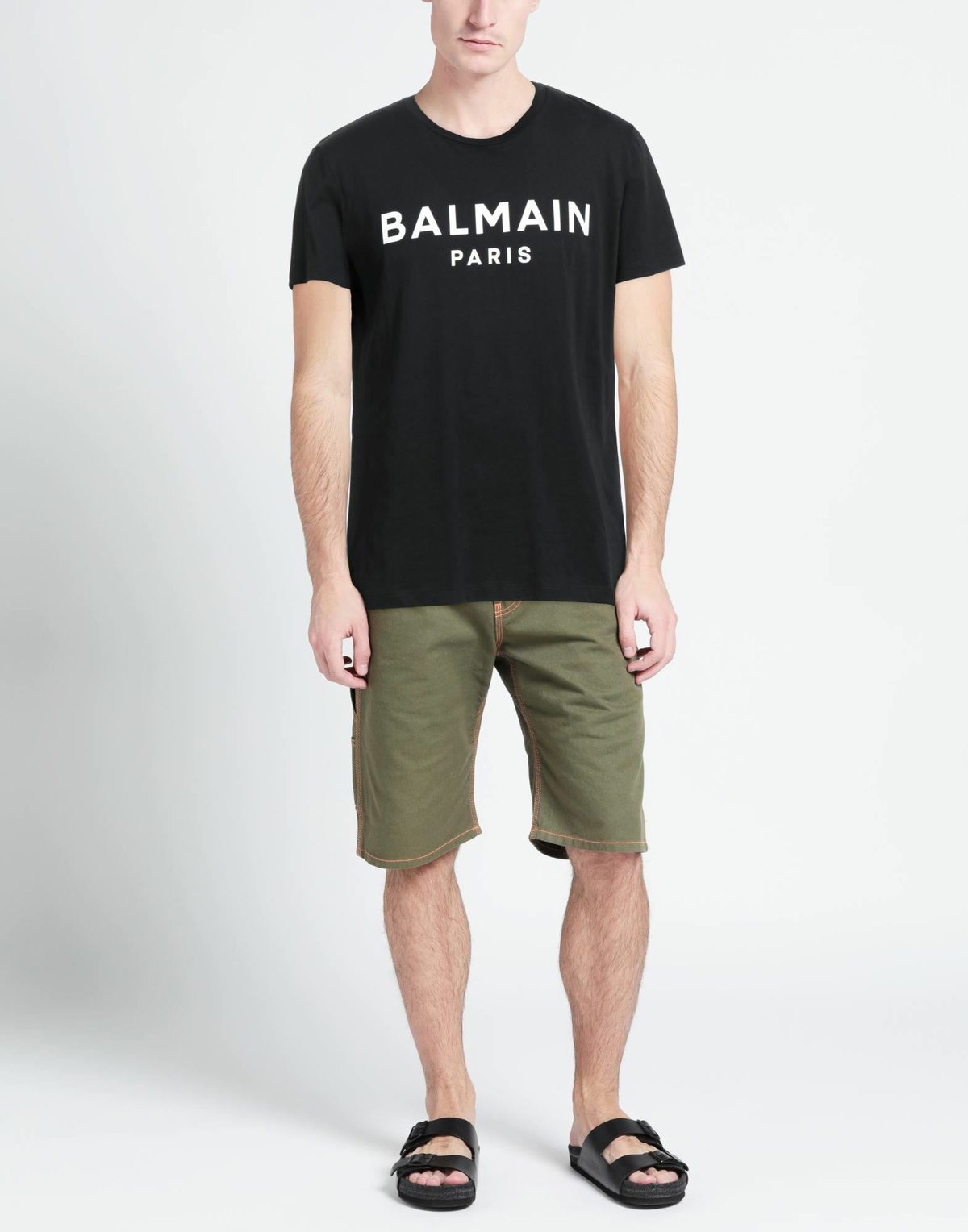 Balmain Mens T-shirt in Black
