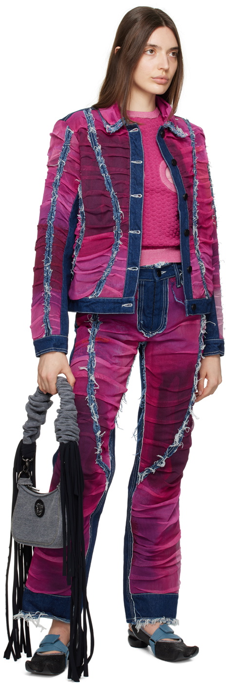 Paula Canovas Del Vas Pink Semi-Sheer Long Sleeve T-Shirt