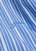 Ganni Striped Cotton-poplin Shirt Navy