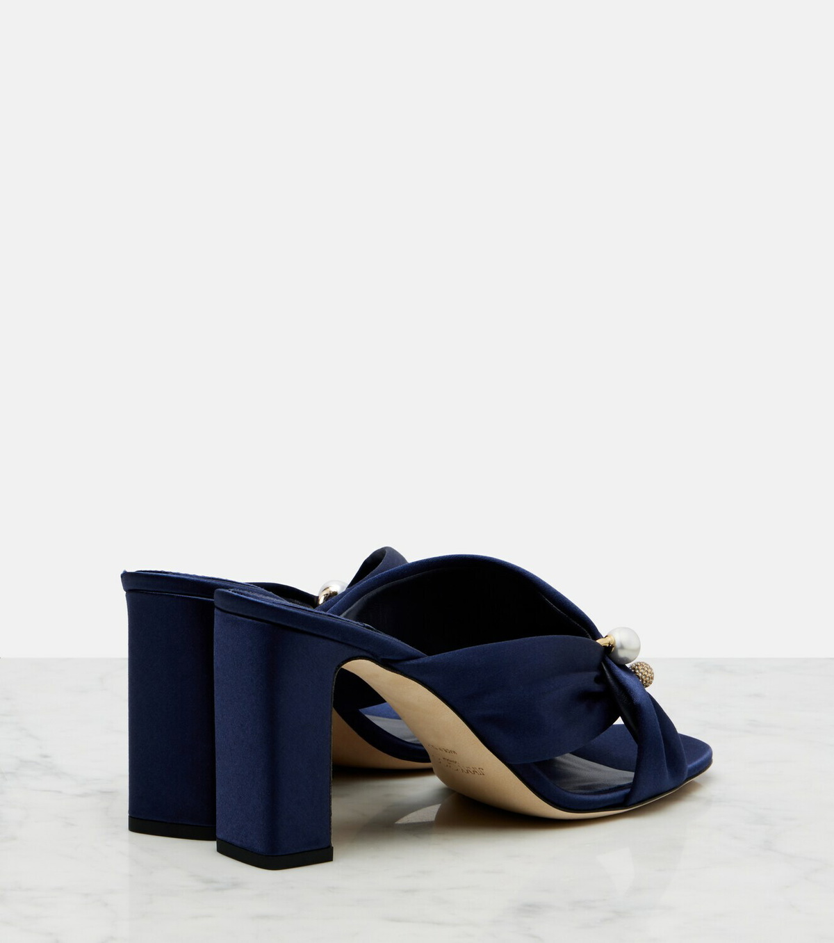 Jimmy Choo Rafi embellished satin mules