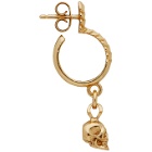 Emanuele Bicocchi Gold Single Skull Hoop Earring