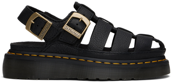 Photo: Dr. Martens Black Wrenlie Fisherman Sandals