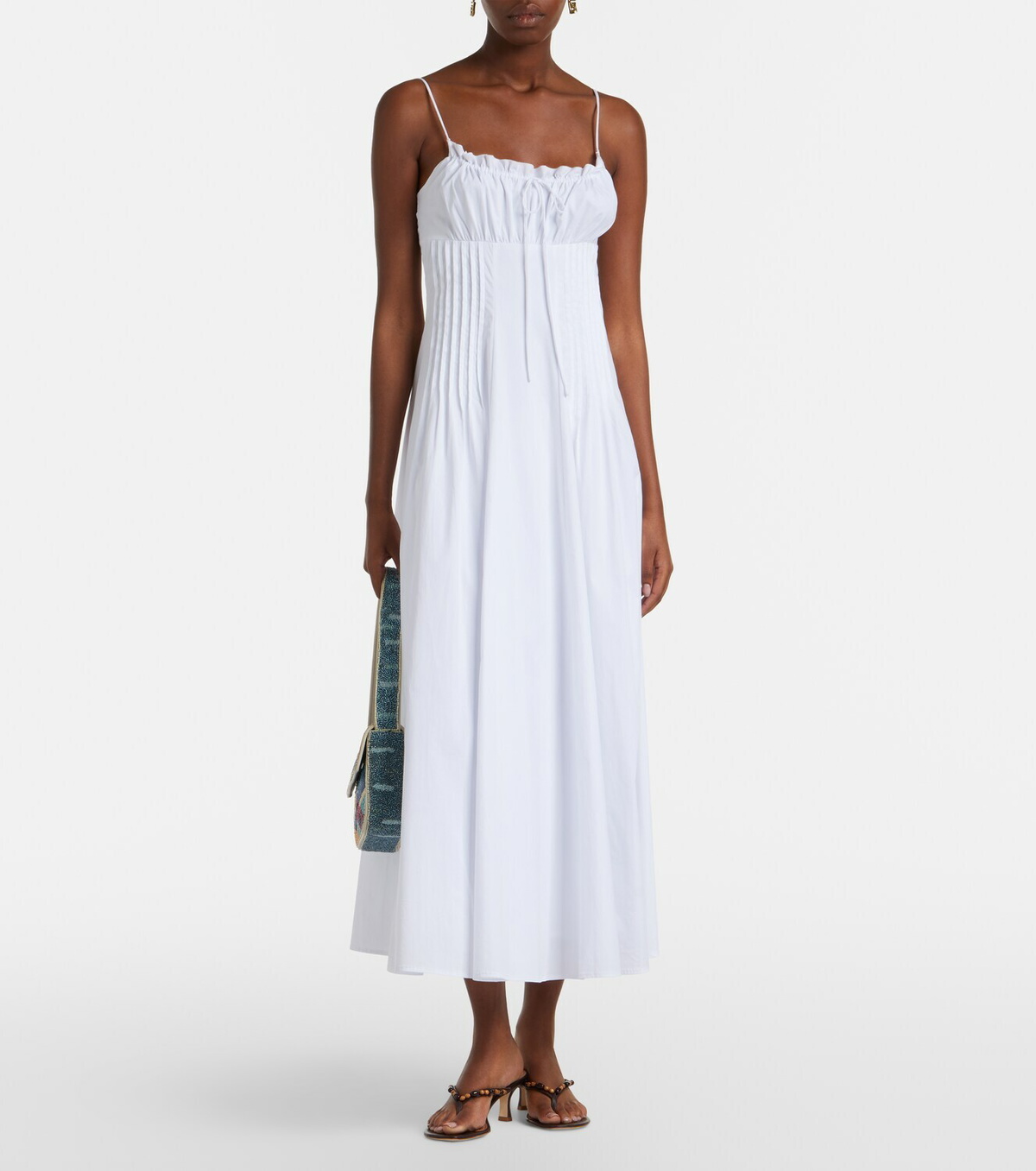 Staud Margi cotton poplin maxi dress