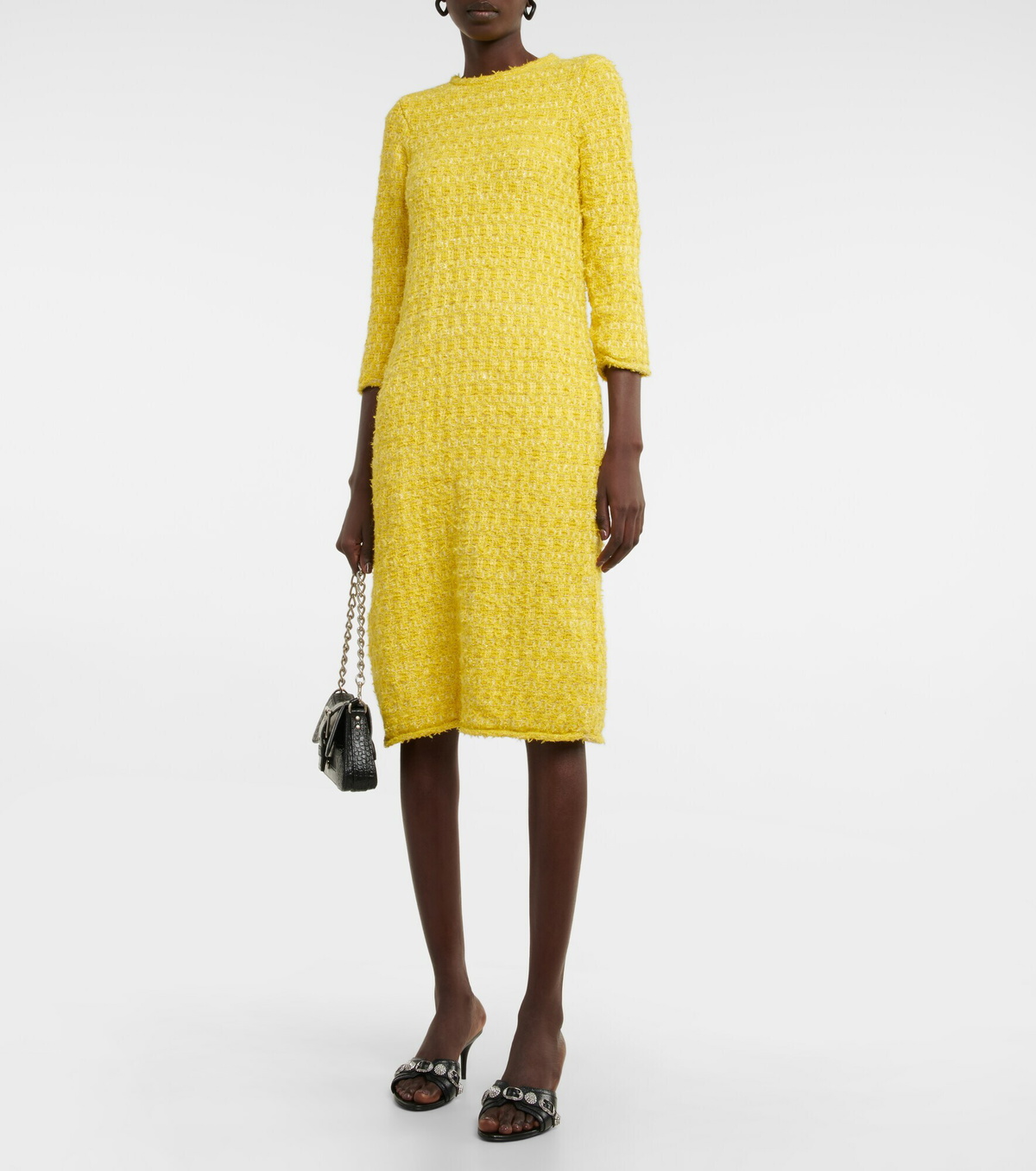 Balenciaga - Tweed midi dress Balenciaga