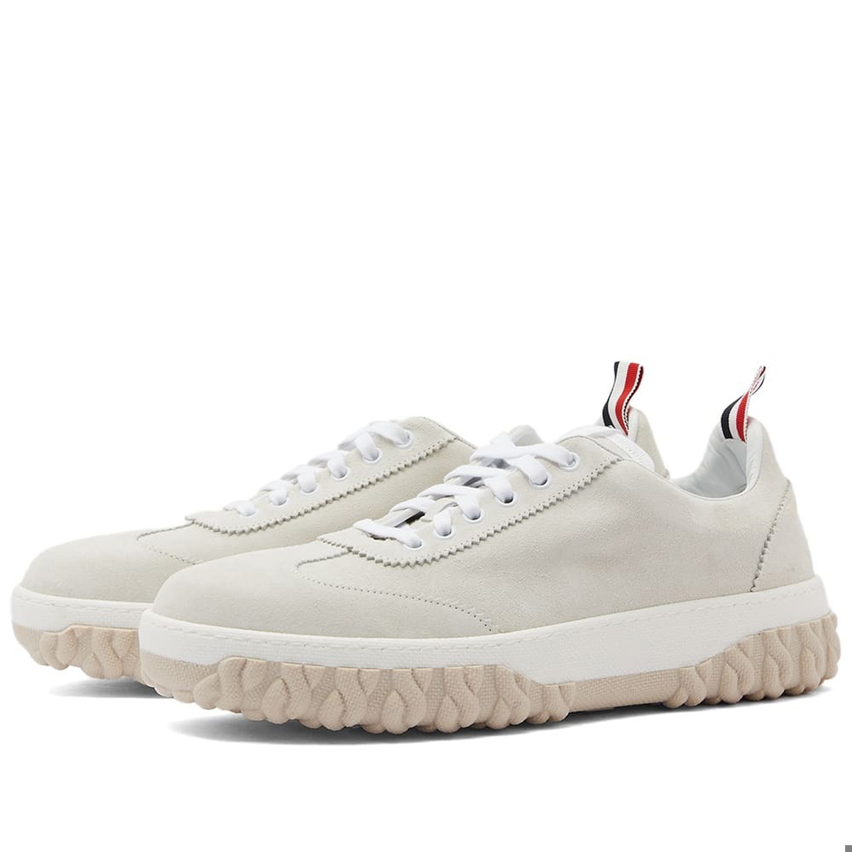 Thom Browne Men's Court Sneakers in White Thom Browne