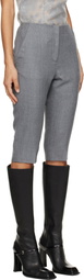 McQueen Gray Wool Capri Trousers