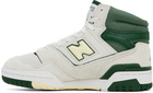 New Balance Off-White & Green 650 Sneakers