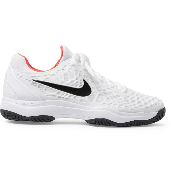 Photo: Nike Tennis - Air Zoom Cage 3 Rubber And Mesh Tennis Sneakers - White