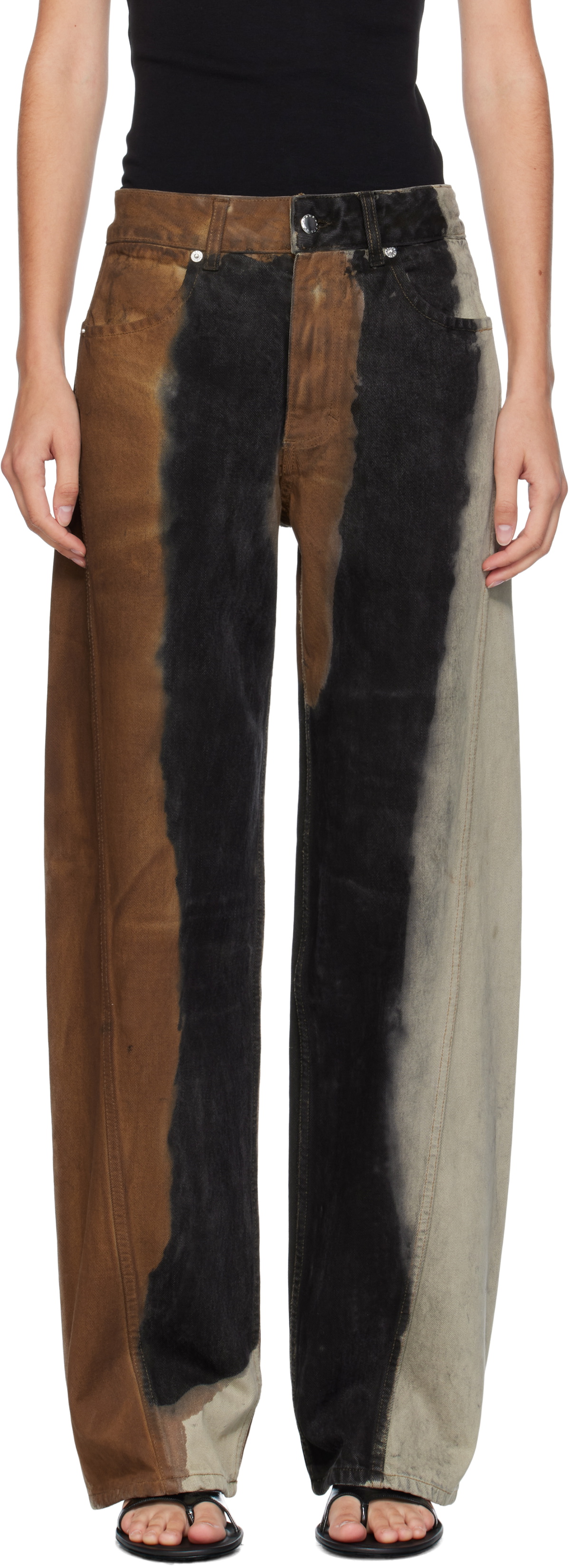 Eckhaus Latta Brown Bend Jeans Eckhaus Latta