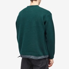 And Wander Men's Shetland Wool Crew Knit in Green