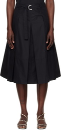 3.1 Phillip Lim Black Utility Poplin Midi Skirt