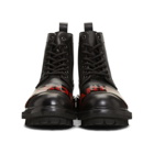 Dsquared2 Black Punk Tape Lace-Up Boots
