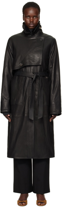 Photo: Saks Potts Black Sarit Leather Coat