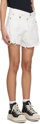 R13 White Crossover Shorts