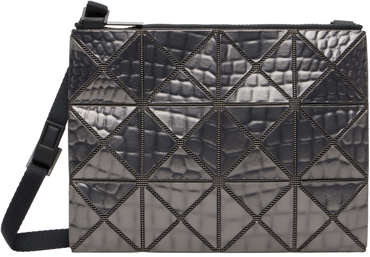 BAO BAO ISSEY MIYAKE Gunmetal Meta Kaiju Crossbody Bag