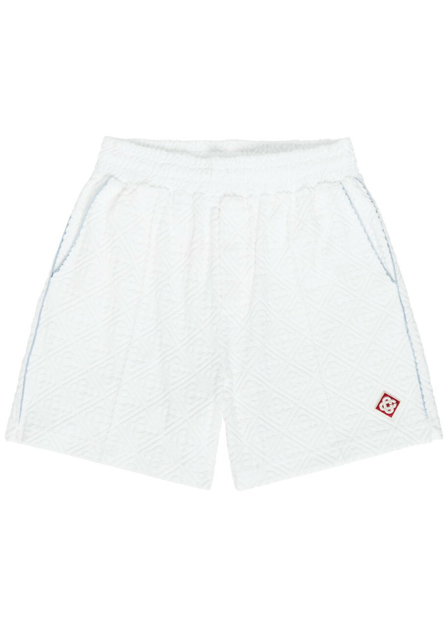 Casablanca Logo-monogrammed Terry Shorts White
