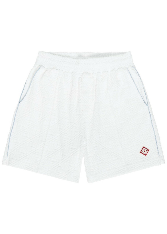 Photo: Casablanca Logo-monogrammed Terry Shorts White