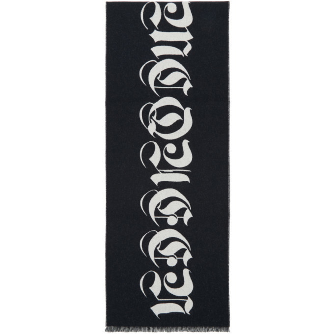 Photo: Alexander McQueen Black and White Gothic Scarf