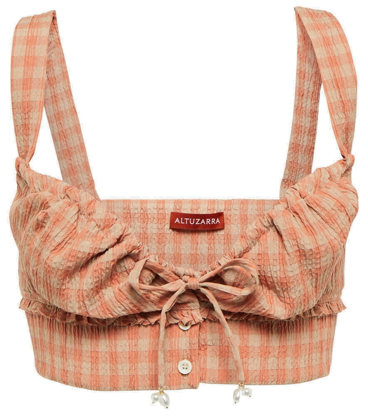 Photo: Altuzarra - Bijou gingham cropped top