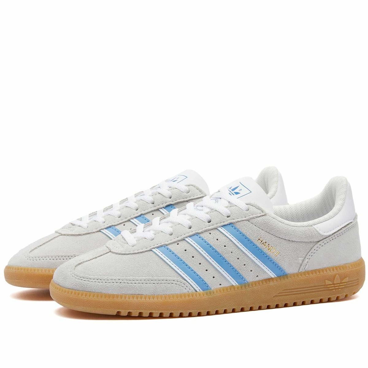 Photo: Adidas Hand 2 Sneakers in Grey One/Light Blue/Core White