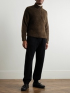 Auralee - Boa Wool-Blend Bouclé Half-Zip Sweater - Brown