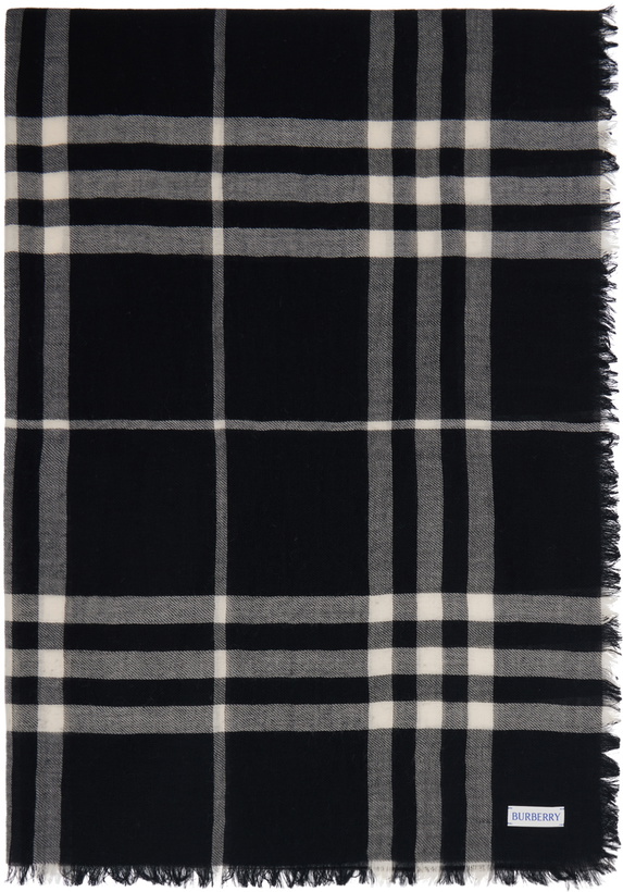 Photo: Burberry Black Check Scarf