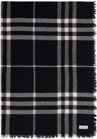 Burberry Black Check Scarf