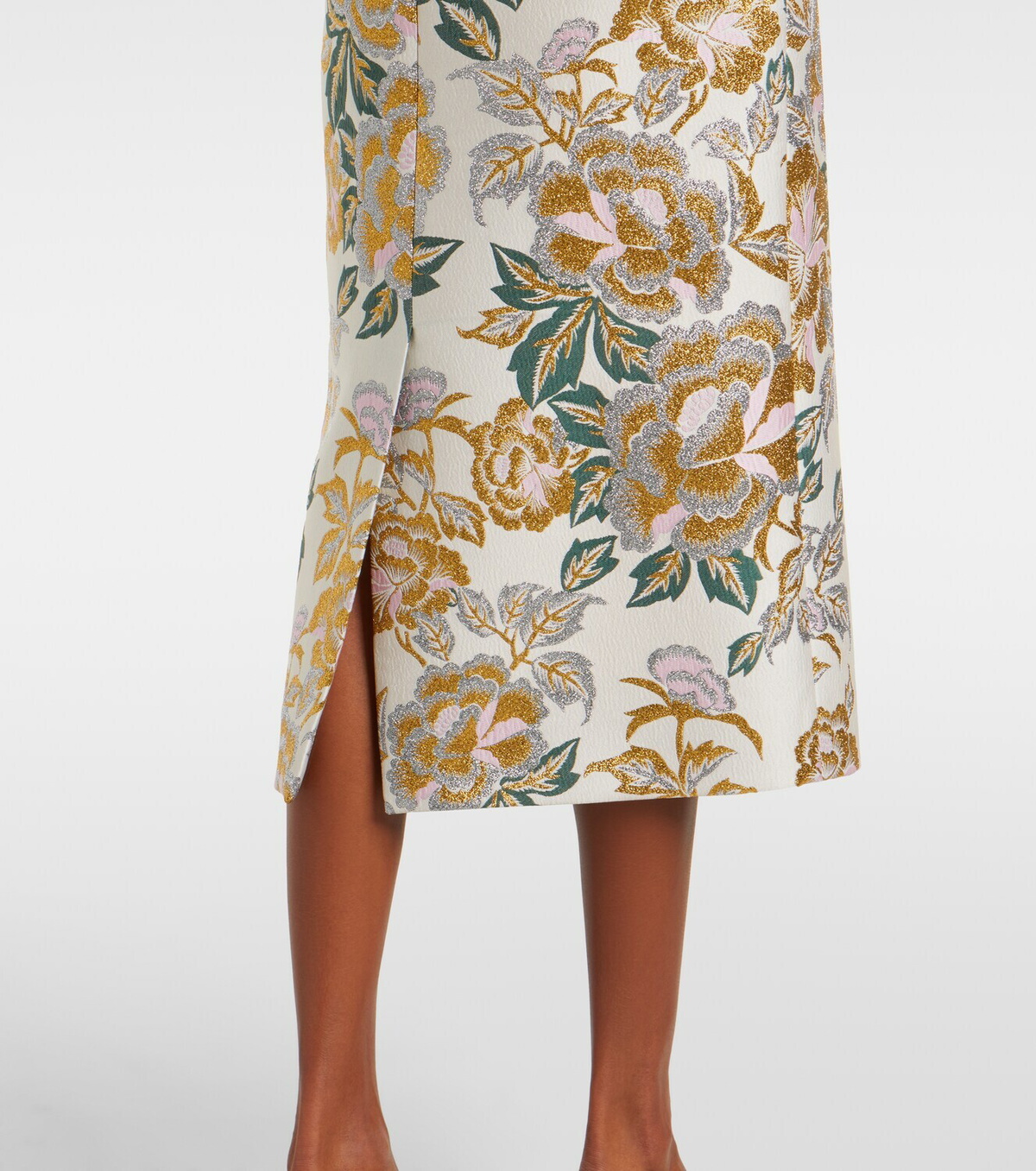 Carolina Herrera Floral jacquard midi skirt