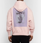 Cav Empt - Printed Loopback Cotton-Jersey Hoodie - Men - Pink