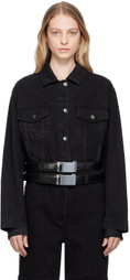 Lado Bokuchava Black Buckle Denim Jacket