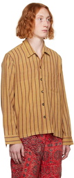 Karu Research Tan Striped Shirt