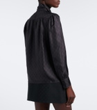 Gucci GG tie-neck silk twill blouse