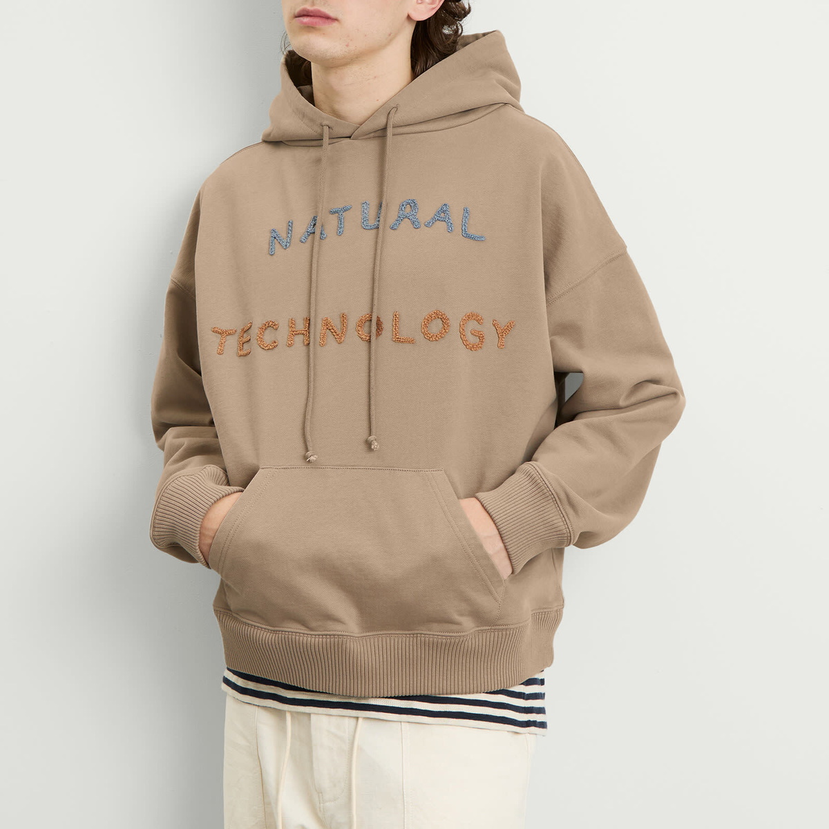 Story mfg. Men's Geo Hoodie in Soft Grey