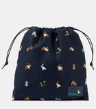 Loewe x Suna Fujita Bunnies cotton canvas pouch