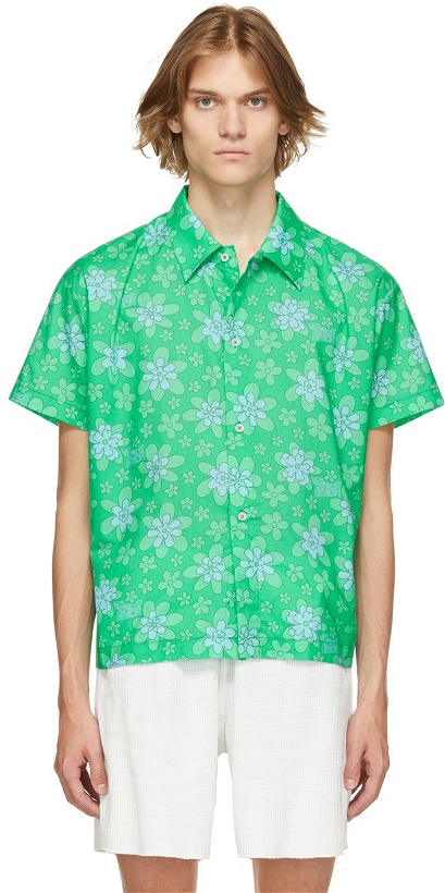 Photo: ERL Green Floral Short Sleeve Shirt
