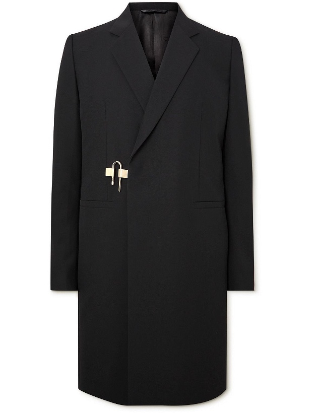 Photo: Givenchy - Embellished Wool Coat - Black