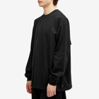 WTAPS Men's 10 Long Sleeve Plain T-Shirt in Black