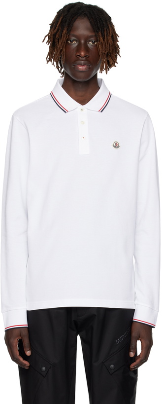 Photo: Moncler White Stripe Polo